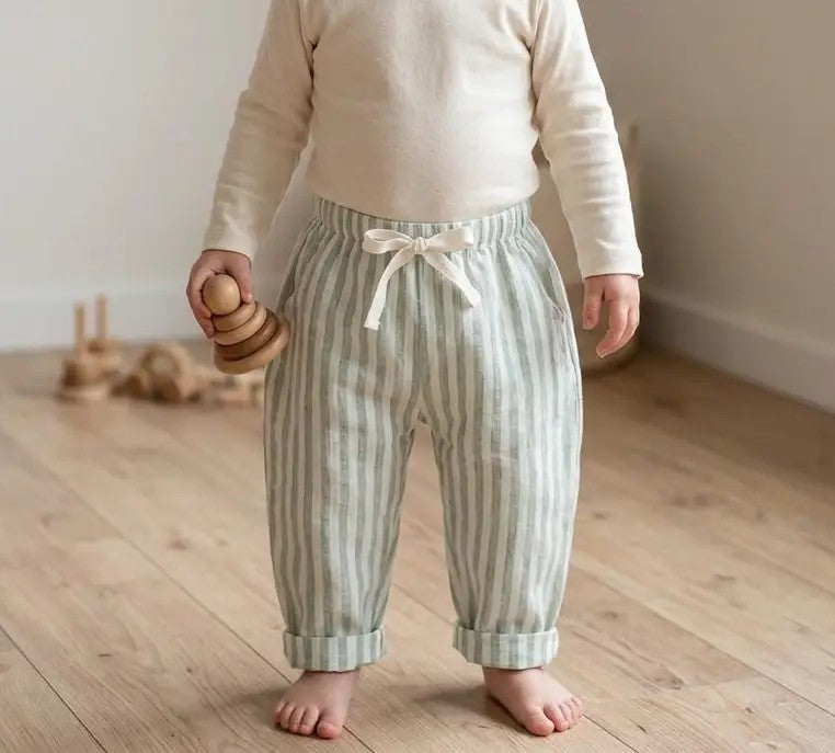 Olive Grove Stripe Trousers