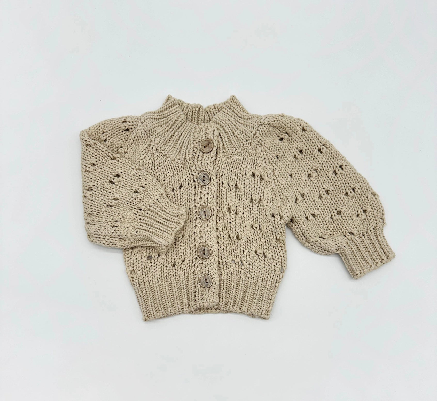 Teddy Cardigan - Light Oat