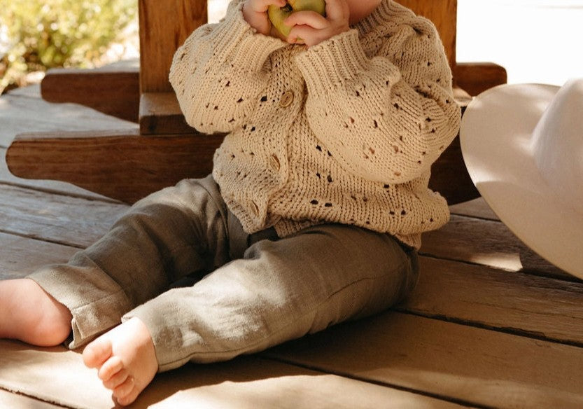 Teddy Cardigan - Light Oat