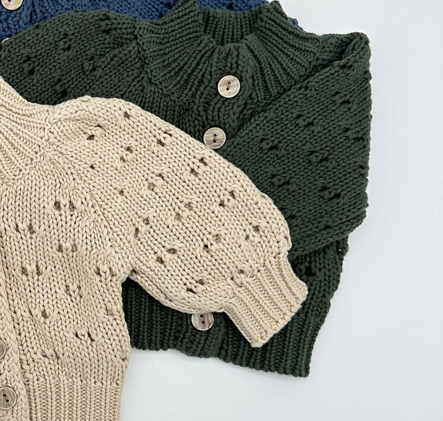 Teddy Cardigan - Forest Green