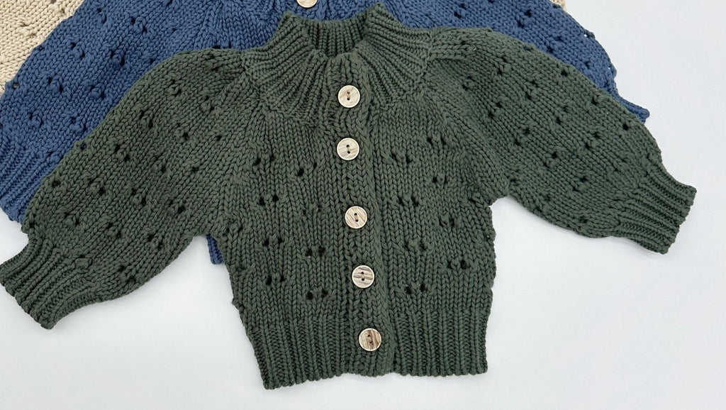 Teddy Cardigan - Forest Green