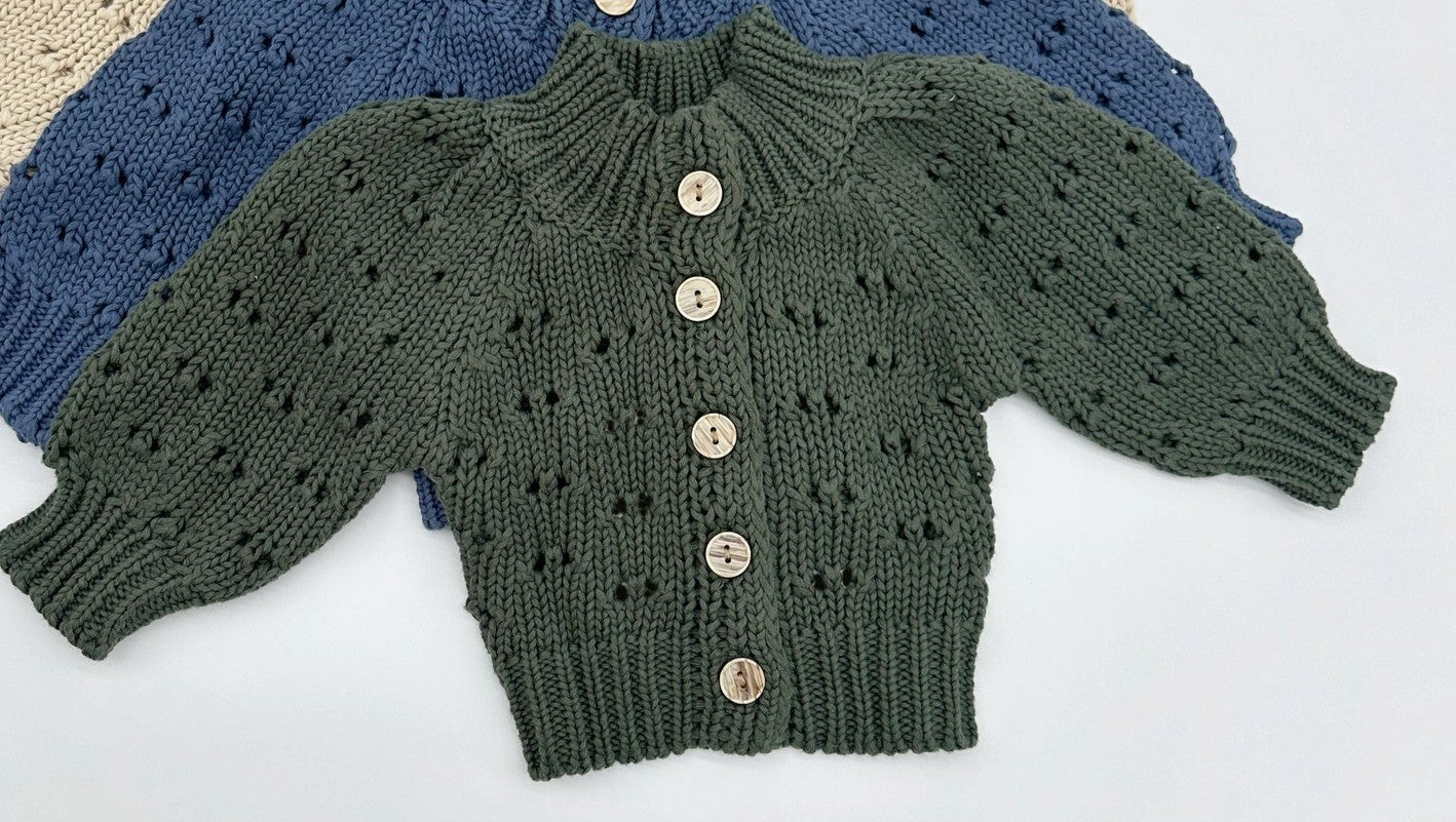 Teddy Cardigan - Forest Green